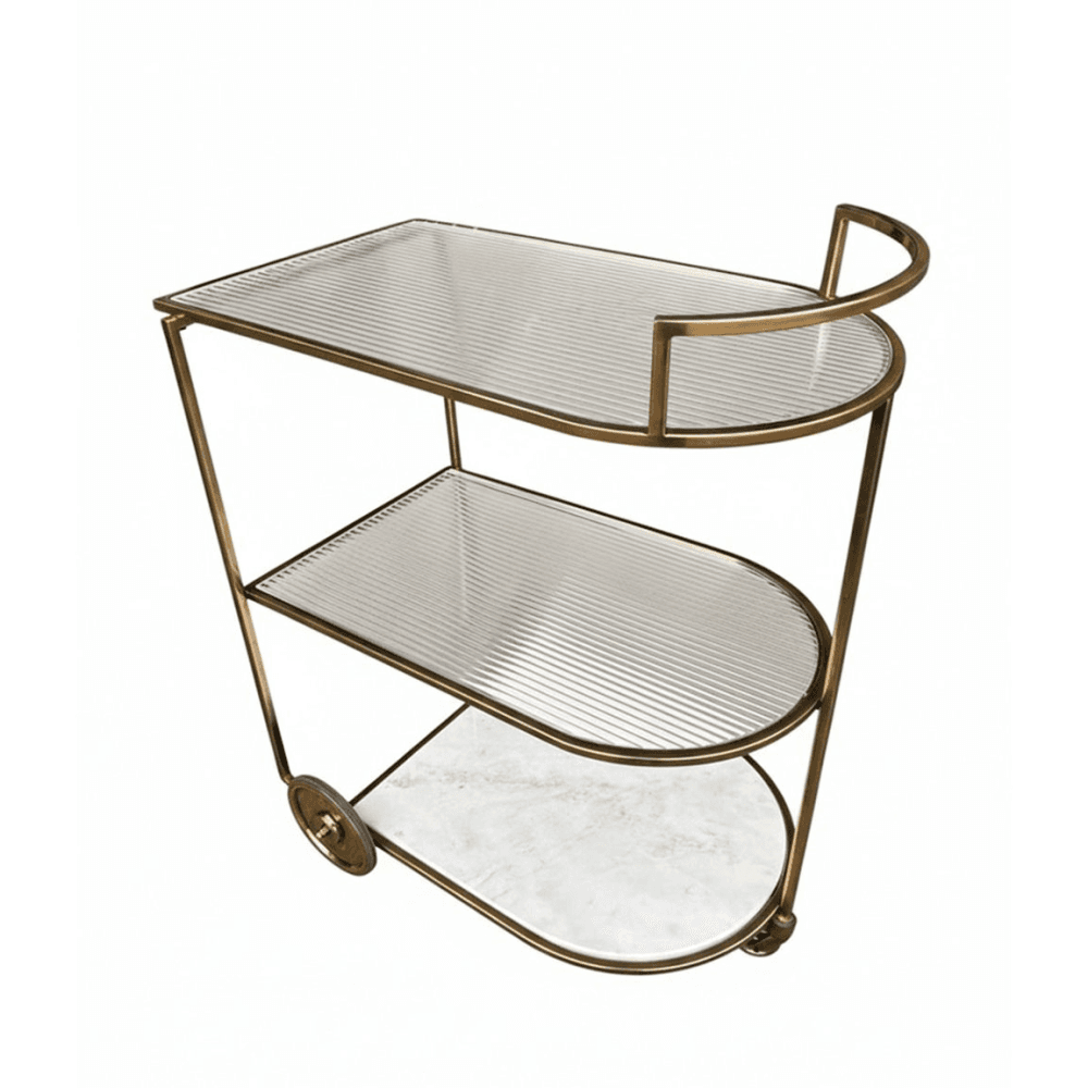 Drinks Trolley, Antique Brass