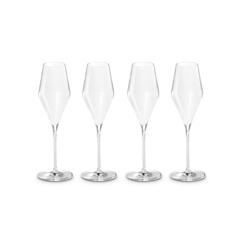 Image showing the Set of 4 Champagne Flutes, Clear product.