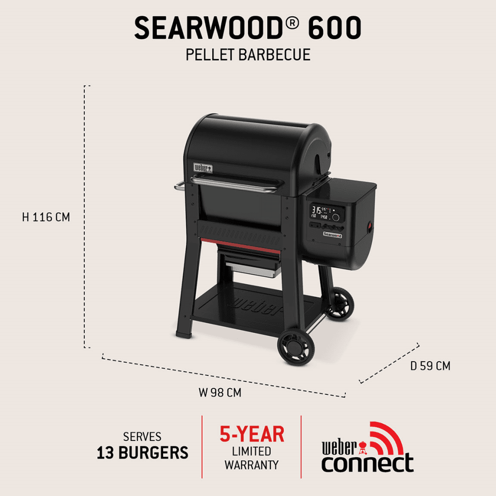 Searwood Pellet Barbecue, Black