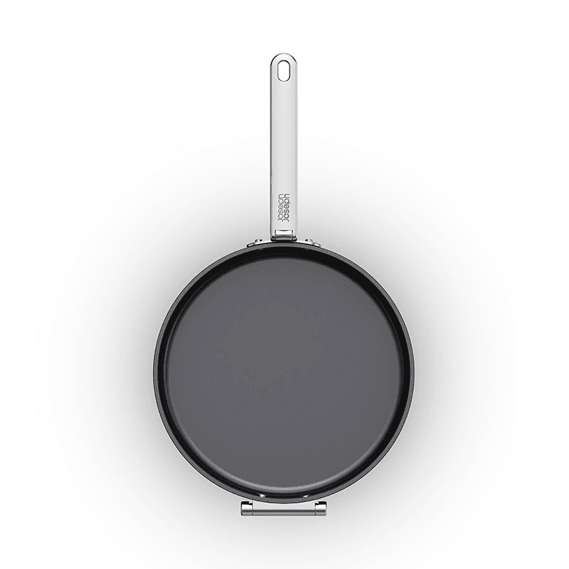 Space Folding Ceramic Non-Stick Saute Pan & Lid, Midnight Blue
