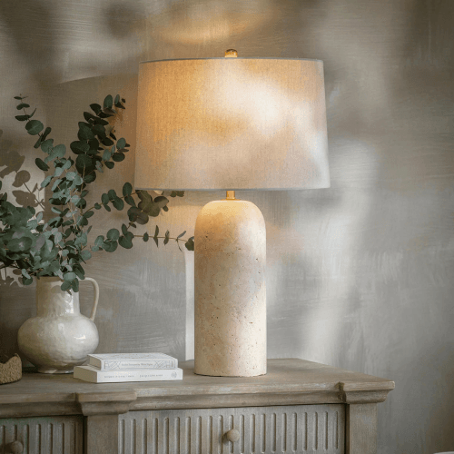 Image showing the Waldron Curved Table Lamp, Clear product.