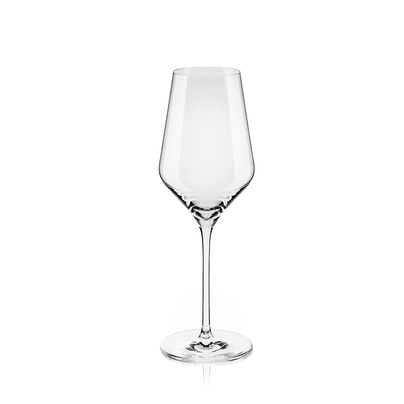 Set of 4 White Wine Glasses, Clear