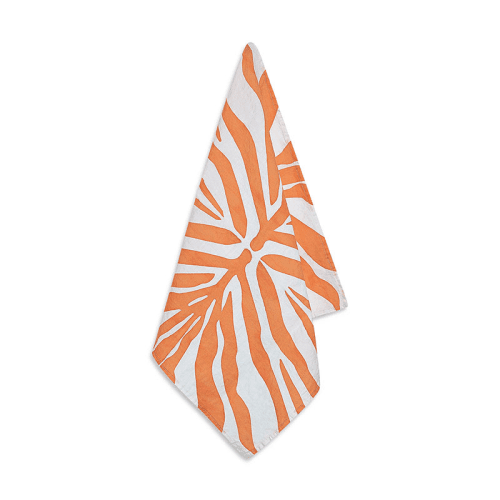 Image showing the Zebra Linen Napkin, Tangerine Orange product.