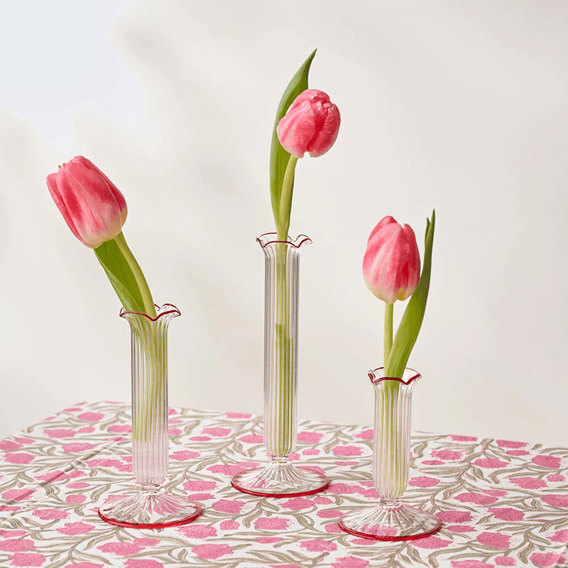 Single Stem Set of 3 Bud Vases