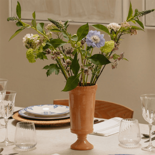 Image showing the Flora Ceramic Urn Vase, Terracotta product.
