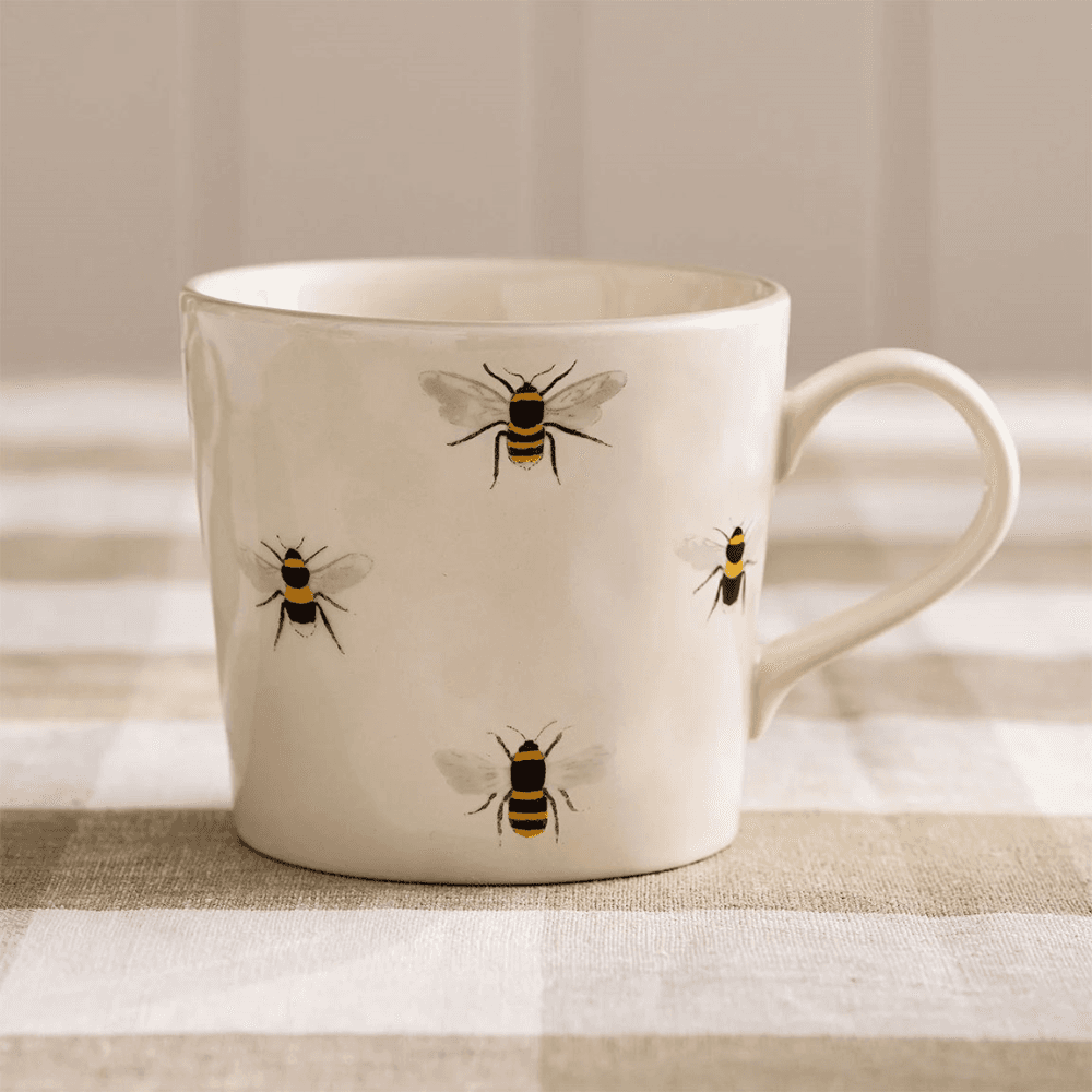 Bees Mug, Natural