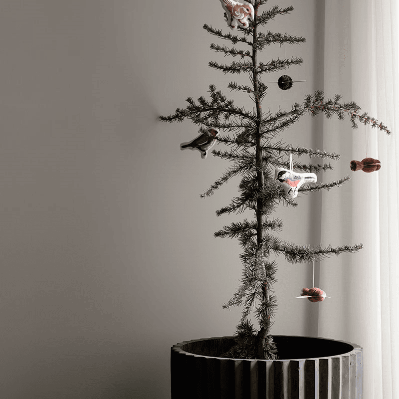 Fiber Set of 2 Planters, Charcoal