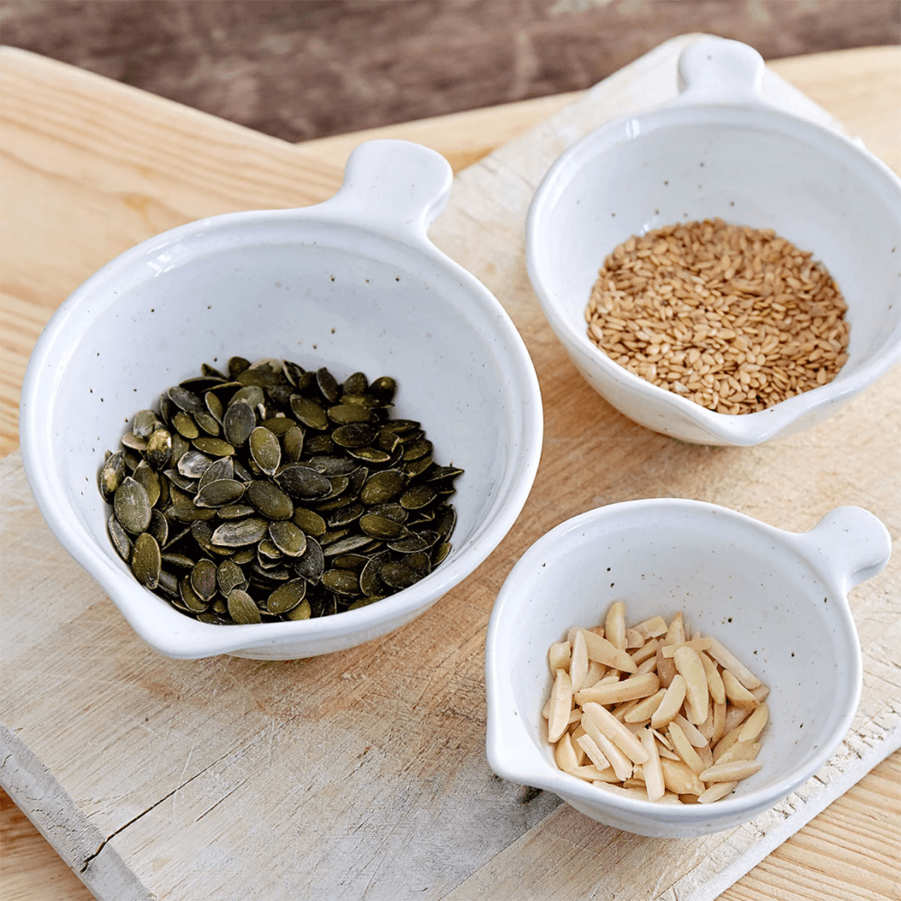 Fattoria Set of 3 Measuring Cups, White
