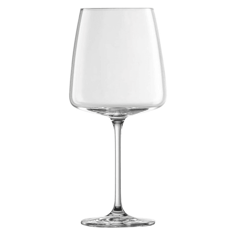 Vivid Senses Set of 2 Crystal Burgundy Red Wine Glasses, Clear