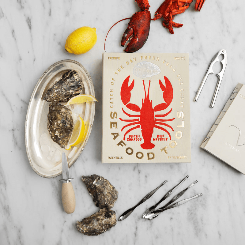The Essentials Seafood Tools, Beige/Red