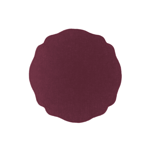 Image showing the Martha Placemat, Burgundy, Burgundy product.