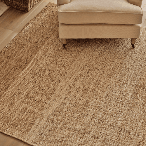 Image showing the Bantham Jute Rug, White Ombre product.