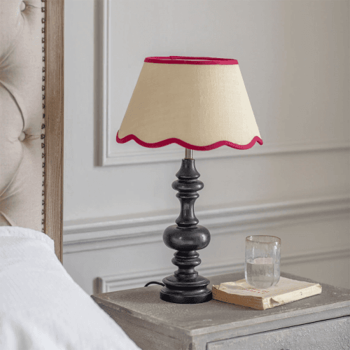 Image showing the Fraser Ornate Table Lamp, Mango Wood product.