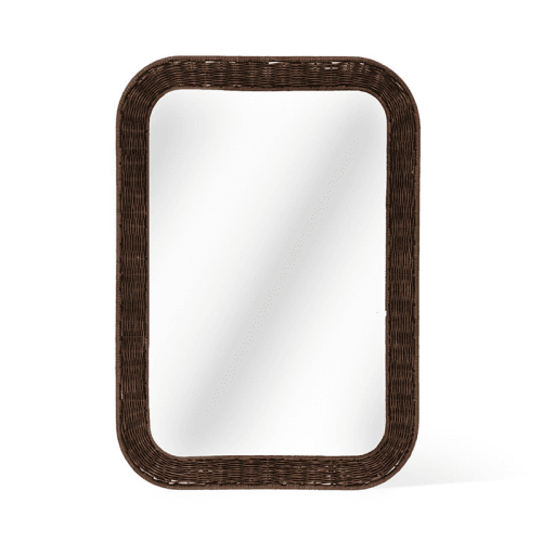 Image showing the Wittering Rattan Rectangular Mirror, Antique Brown product.