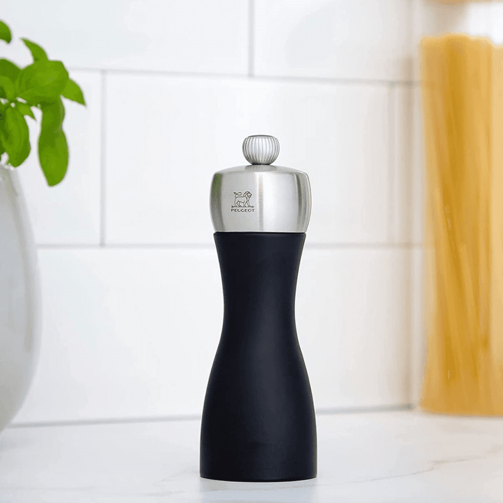 Fidji Salt mill, Matt Black And Stainless Steel Finish