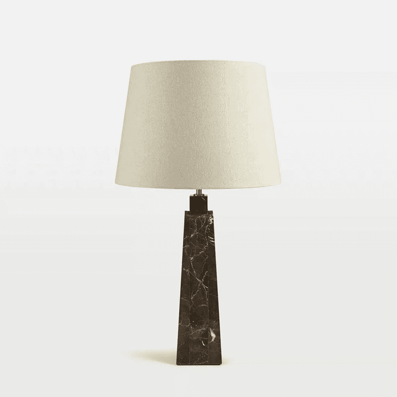 Darcy Marble Table Lamp, Silver