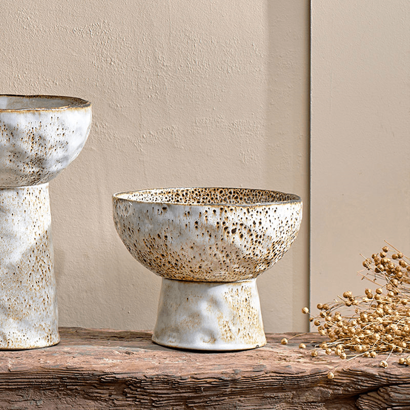 Anjuna Reactive Glaze Bowl, White
