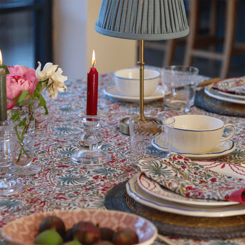 Image showing the Indian Garden Napkins, Teal and Pink product.