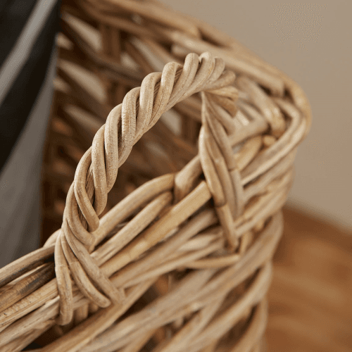 Image showing the Rattan Square Umbrella Basket, Natural product.