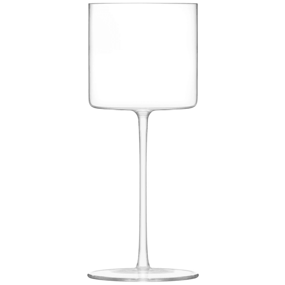 Moderne Set of 2 Red Wine Glasses, Clear