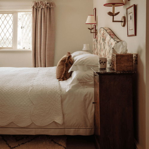 Image showing the Nina Scalloped Bedspread, Superking/Emperor, White product.