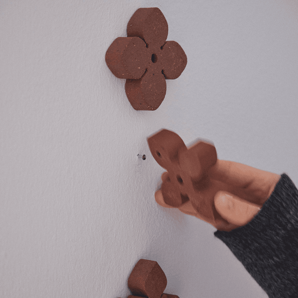 Ceramic Set of 3 Wall Flowers