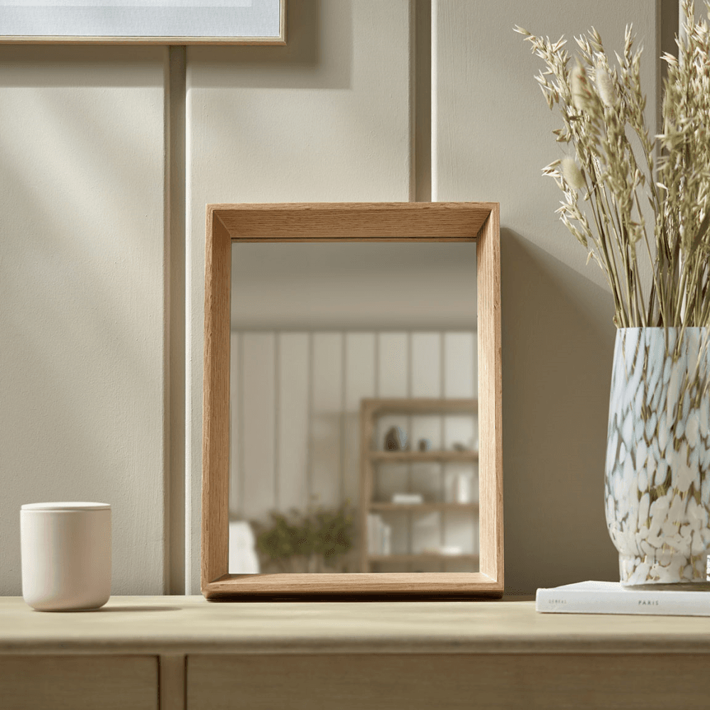 Deep Framed Mirror, Oak