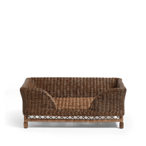 Image showing the Rattan Mattaban Pet Bed, 107 x 75cm, Antique Brown product.