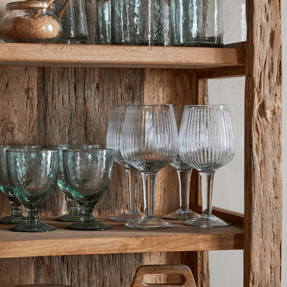 Ibo Reclaimed Wood & Glass Cabinet, Natural