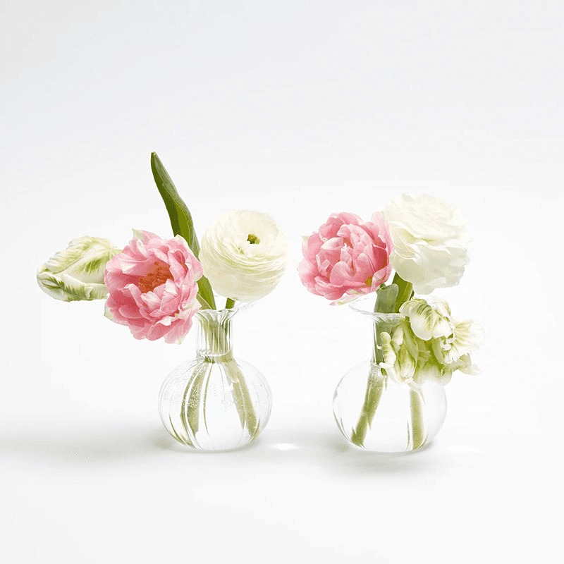 Talita Set of 2 Bud Vases, Clear