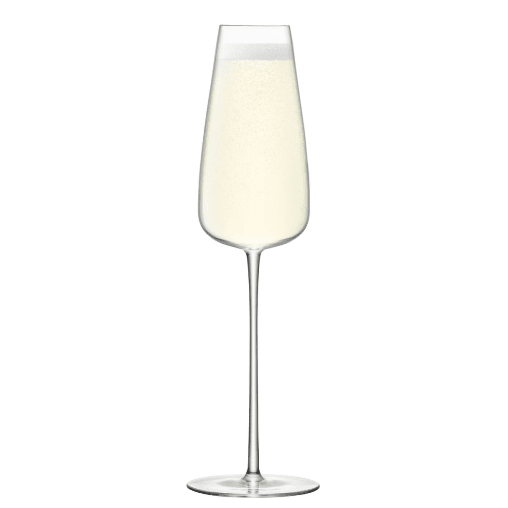 Wine Culture Pair of champagne flutes, clear