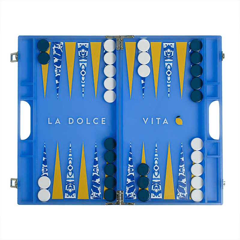 Dolce Vita Backgammon Board, Blue