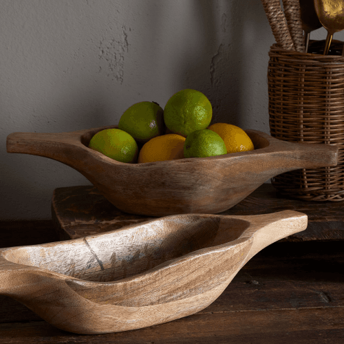 Image showing the Naashta Handled Serving Bowl, Natural product.