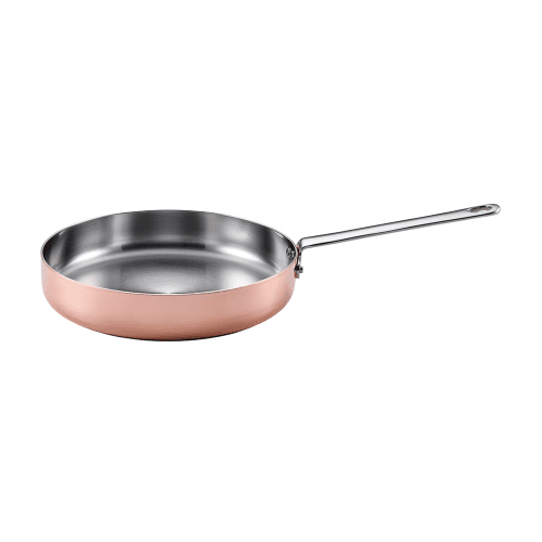 Image showing the Maitre D' Induction saute pan, Copper And Stainless Steel product.