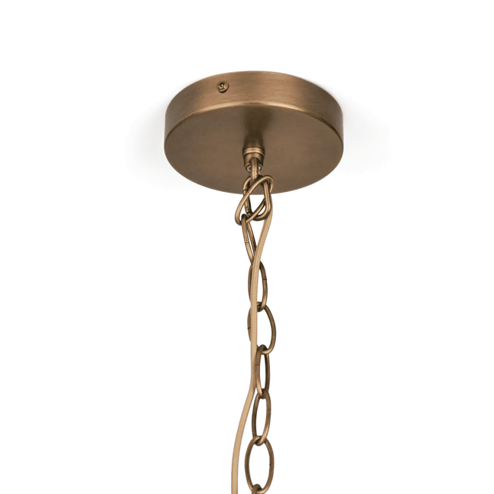 Cecile Gathered Linen Pendant, Natural
