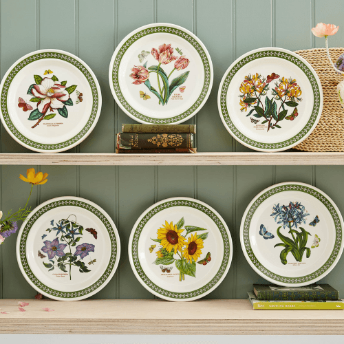 Image showing the Botanic Garden Etchings Set of 6 Dinner Plates, Multi product.