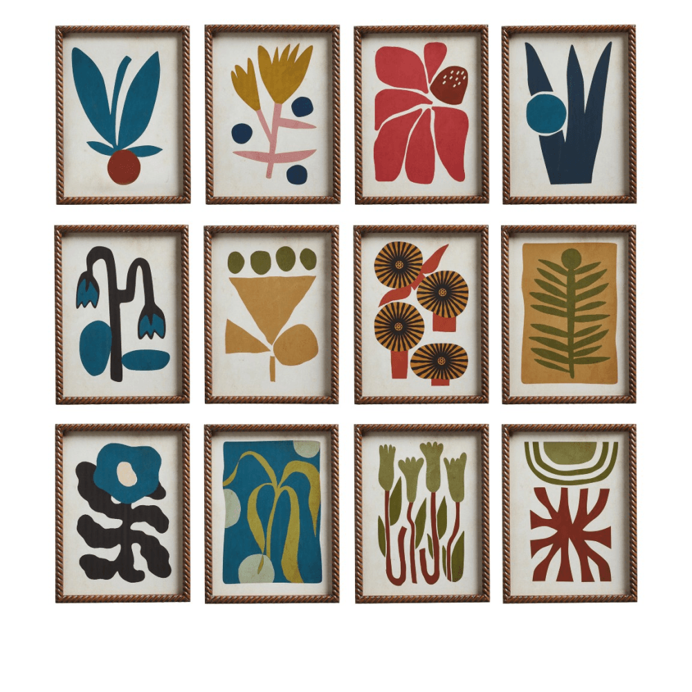 Dera Set of 12 Prints, Multi