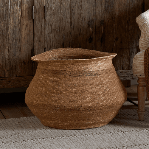 Image showing the Rana Basket, Natural & Rust product.