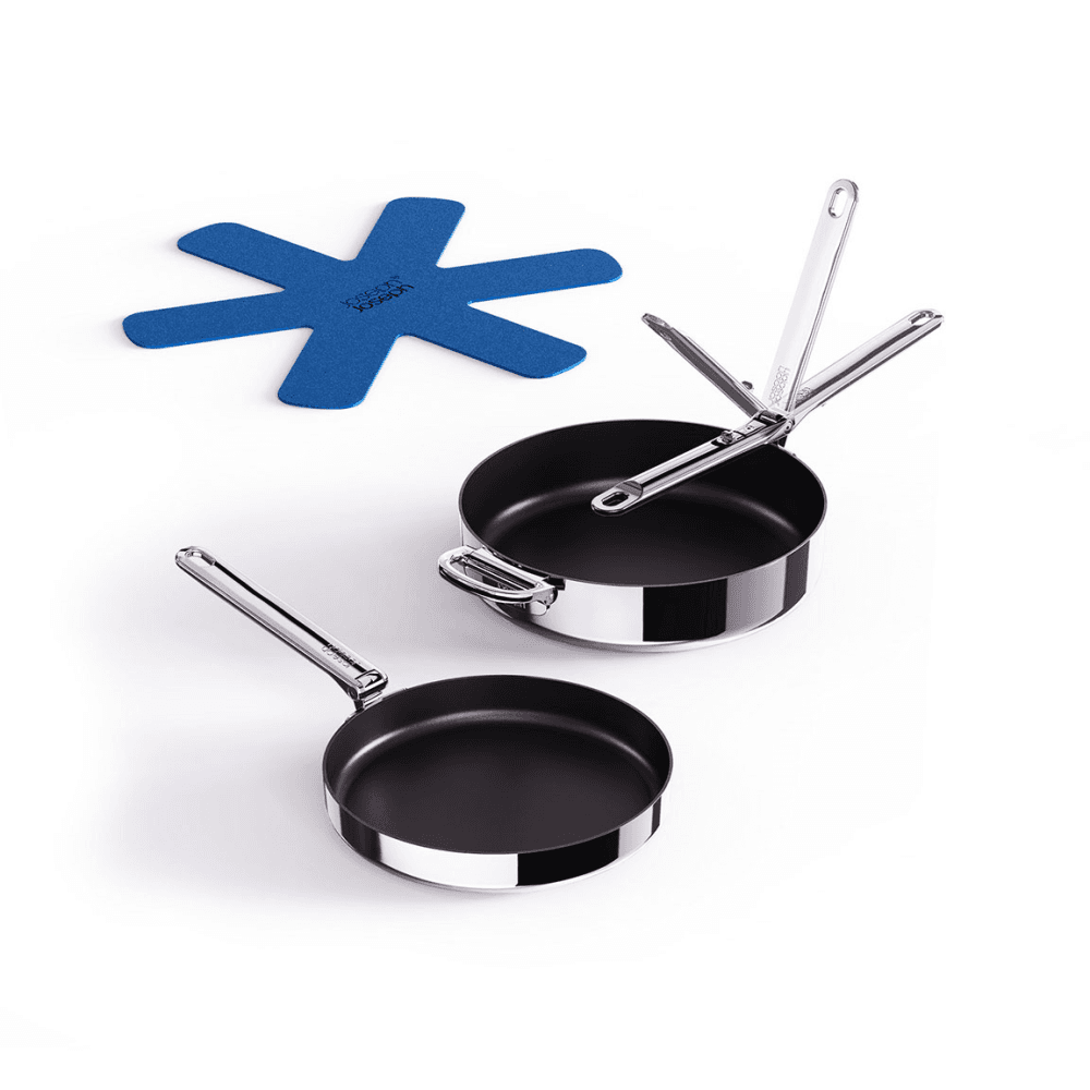 Space 2 Piece Frying Pan Set, Stainless Steel