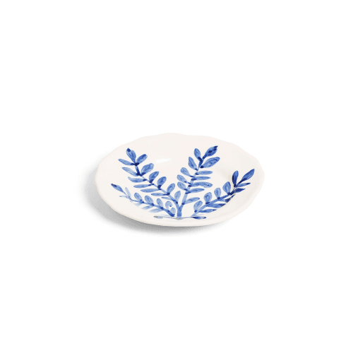 Image showing the Leaf Side Plate, Blue product.