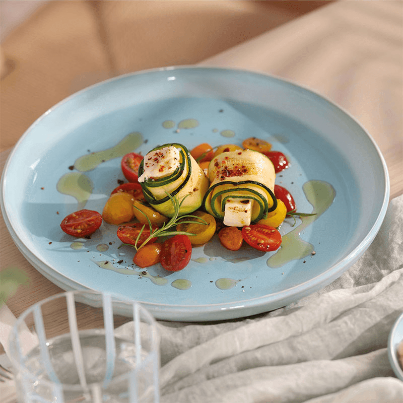 Perlemor Dinner Plate, Aqua
