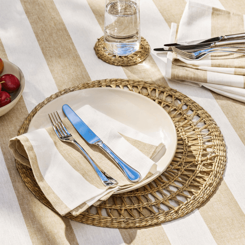 Image showing the Witham Stripe Set of 4 Napkins, Sand product.