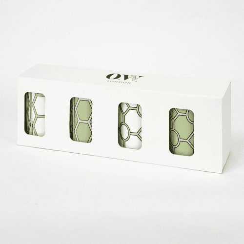 Image showing the Hex & Hoop Set of 4 Mugs product.