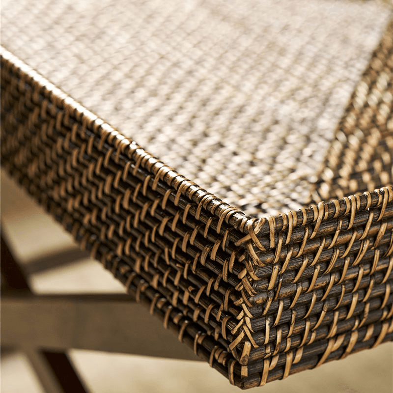 Wittering Rattan Coffee Table With Stand, Antique Brown
