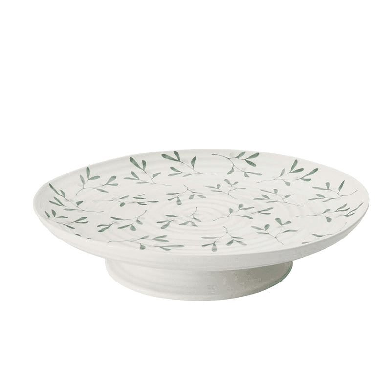Mistletoe Cake stand, white/ green