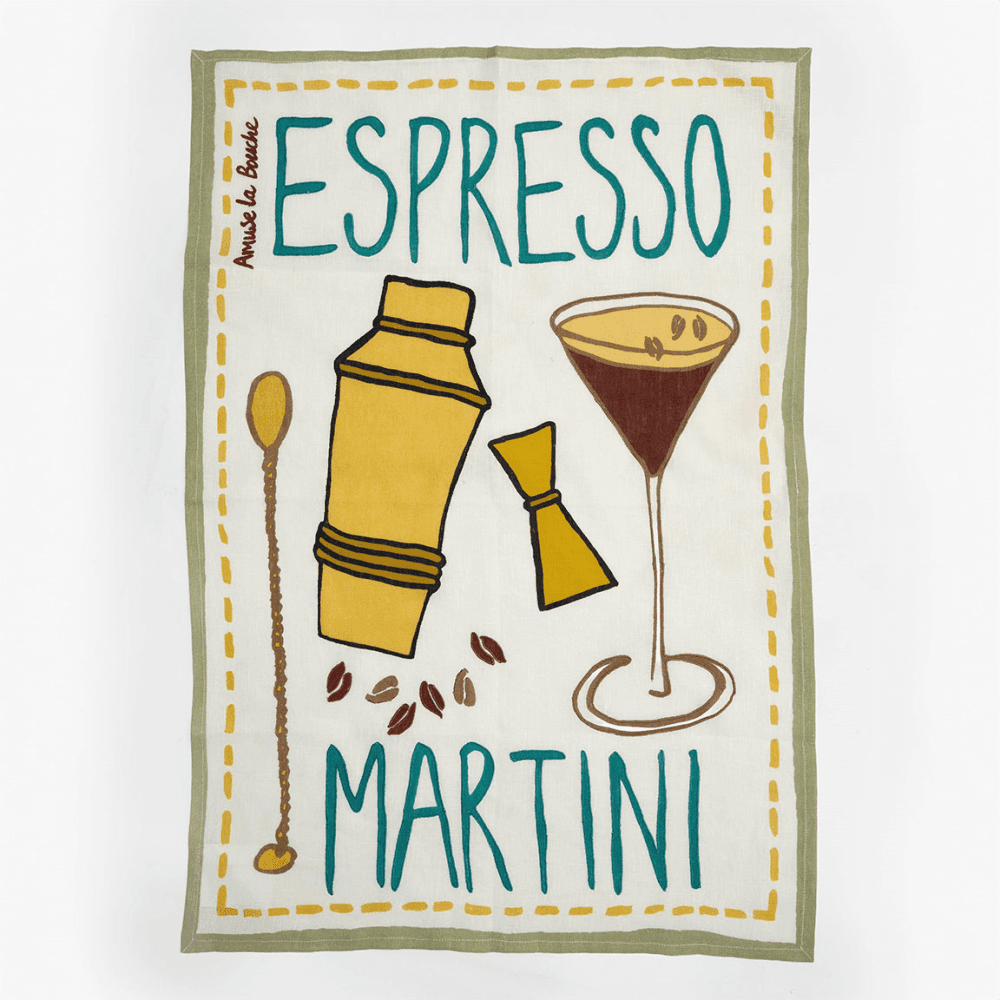 Espresso Martini Tea Towel, Multi