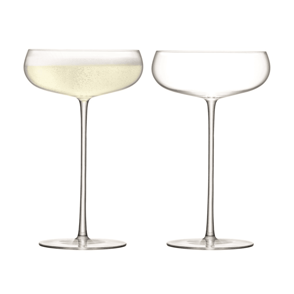 Wine Culture Pair of champagne saucer, clear