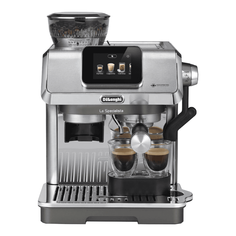 La Specialista Touch Manual Pump Bean to Cup Espresso Coffee Machine, Stainless Steel