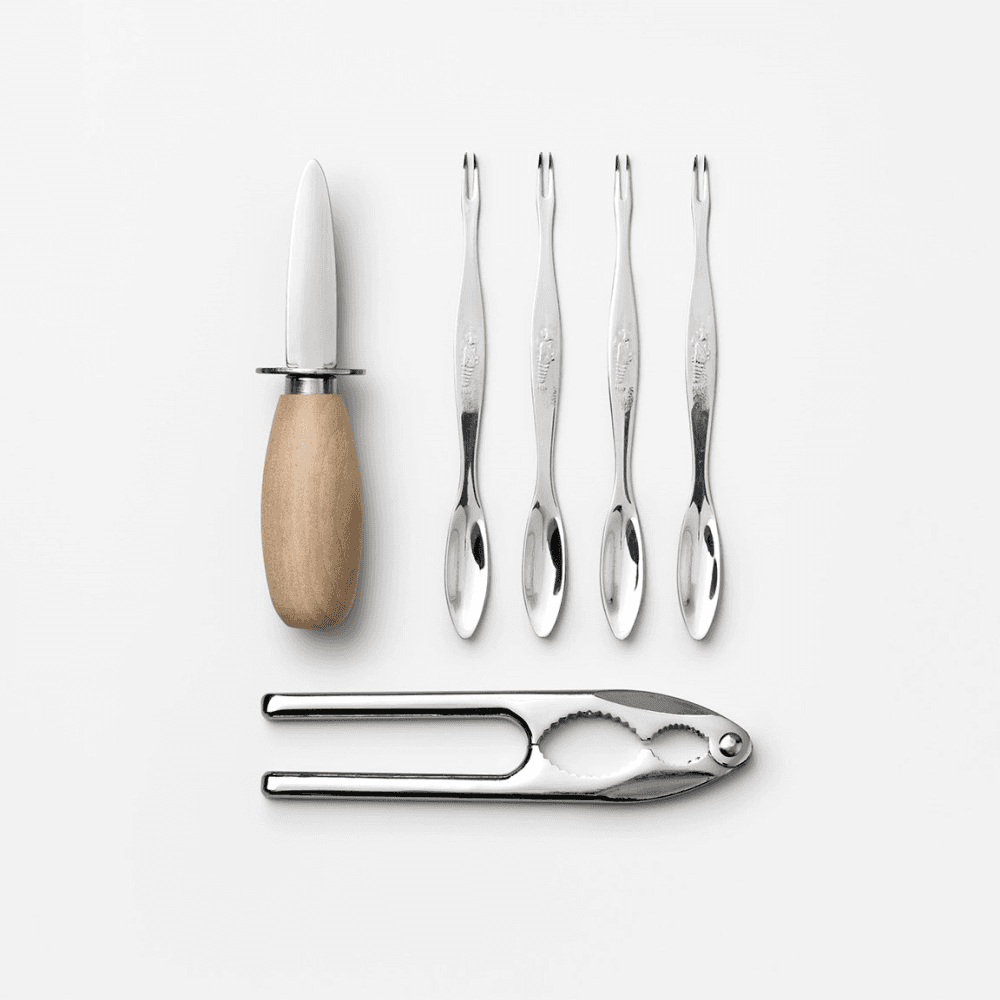 The Essentials Seafood Tools, Beige/Red