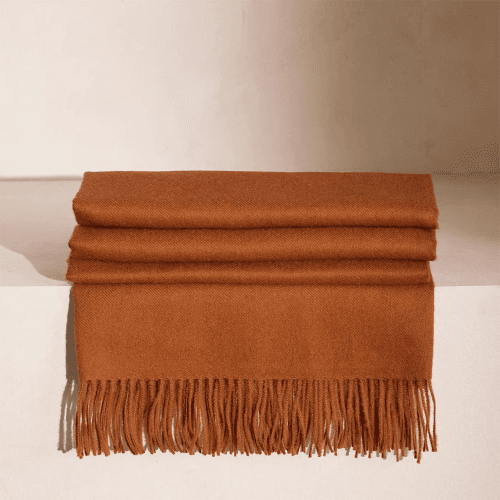 Image showing the Maria Alpaca Throw, 130 x 172cm, Burnt Orange product.
